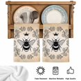 thumbnail image 5 of Vintage Bees Crowns Kitchen Towels Set of 2, Rustic Leaves Rings Brown Gradient Absorbent Dish Towels for Kitchen, Microfiber Hand Towel, Quick Drying Tea Towel for Cleaning Decorative Dishcloths, 5 of 7