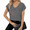 Dark Gray-1, variant on Women's Pumpkin Lantern Skeleton Print T-Shirt Whimsical Harvest V Neck Sleeveless Tank Top