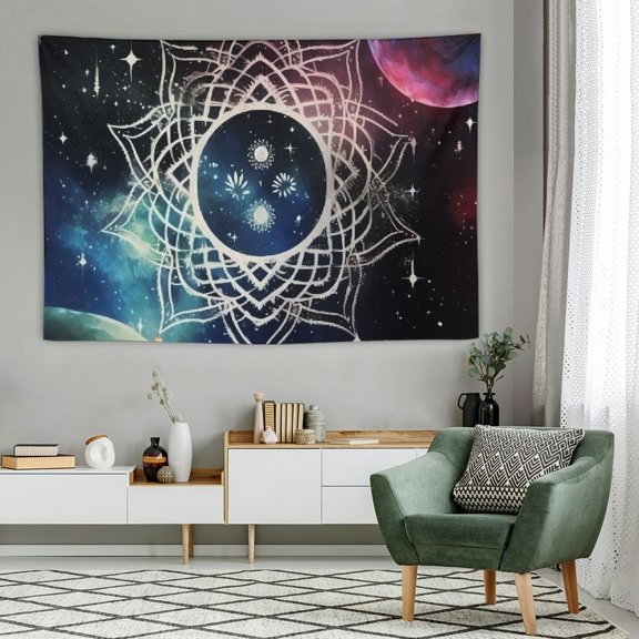 Acheng Moon Star Tapestries Celestial Galaxy Starry Tapestry Mandala Tapestry Hippie Boho Tapestry for Room 60x40in