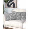 thumbnail image 2 of White Grey Spring Floral Pillow Covers King Size, Summer Flowers Botanical Soft Bed Throw Pillowcases Breathable Cooling Long Lumbar Body Pillow Sham Cover for Bed Sofa 20''x40'', 2 of 7