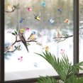 thumbnail image 1 of Pegatinas para ventanas: 1 impresionante patrón de rama de pájaro, pegatinas adhesivas estáticas decorativas para evitar que los pájaros choquen en sus ventanas, 1 of 5