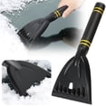 thumbnail image 6 of Multi-Functional Snow Removal Shovel, Car Snow Brush & Ice Scraper, Wide Plastic Shovel for Efficient Snow Sweeping & Glass Defrosting, 1Pc, Durable & Portable Ice Scraper Snow Brush(Black,11.8x4.1"), 6 of 6