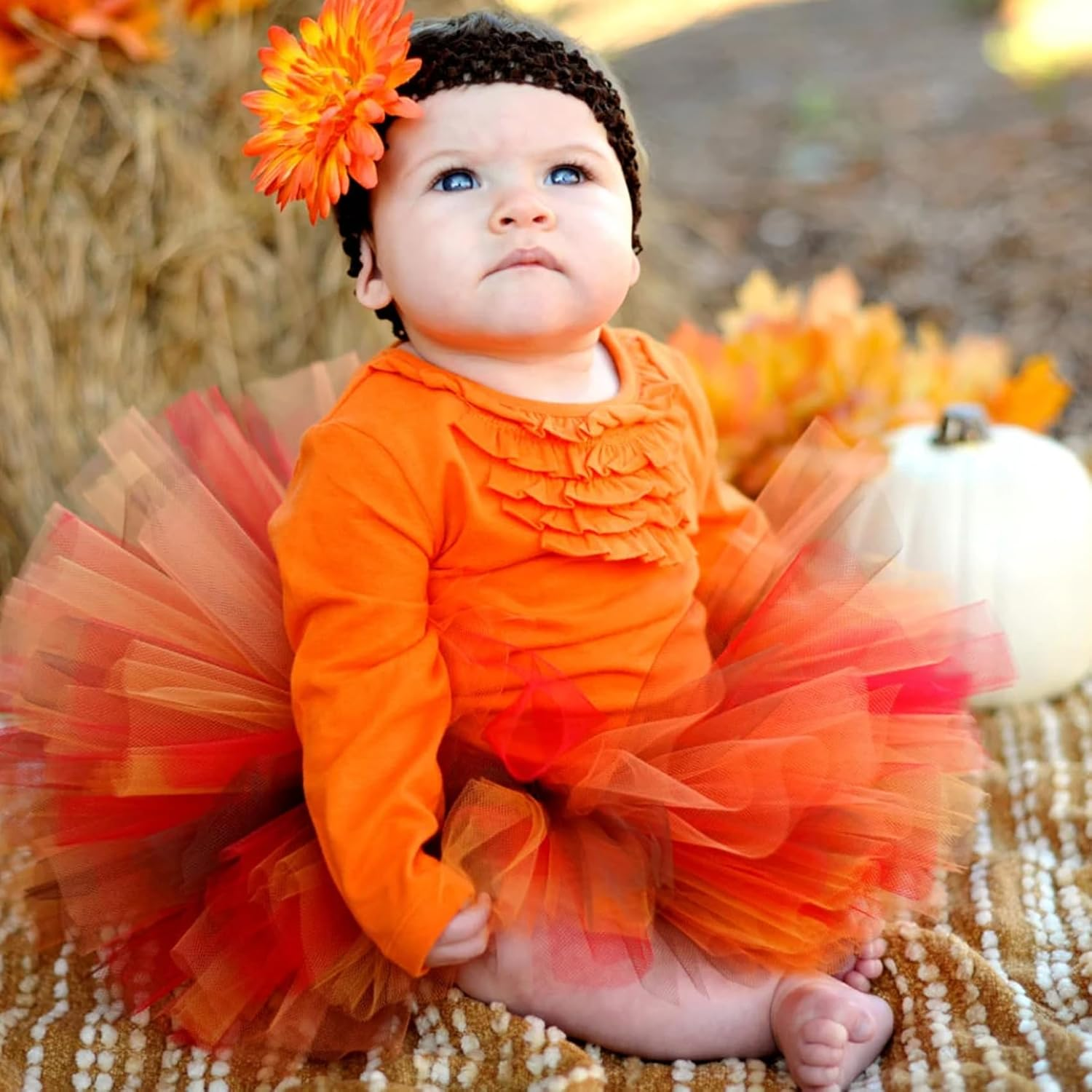 (2 pack) 3 Yard Cut Sparkle Tulle Fabric, Orange, 54" Wide for Apparel & Crafting, by Fuzhou