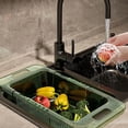 thumbnail image 4 of Wweixi 1/2/3 Convenient Drain Rack With Easy Access Handles For Various Uses Vegetable Wash Basin Plastic Basket hyaline white 1 Pc, 4 of 6