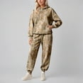 thumbnail image 2 of Camo Sweatsuits for Women 2 Piece Maple Leaf Print Oversized Sweatshirt and Pants Sets Fall Winter Casual Workout Tracksuits, 2 of 5
