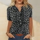 thumbnail image 1 of Pntutb camisas para mujer verano Casual algodón Lino manga corta camiseta suelta ajuste botón abajo solapa camisetas blusas casuales Pntutb Pntutb-3909, 1 of 4