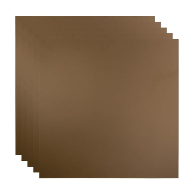 FASÄDE Flat Decorative Vinyl 2ft x 2ft Lay in Ceiling Panel in Argent Bronze (5 Pack)