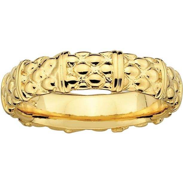 Stackable Expressions Sterling Silver GoldPlated Ring