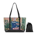 thumbnail image 7 of FORMRS Canvas Laptop Tote Bag for Women with 15.6" Computer Compartments Shoulder Handbag, Green Window, 7 of 7