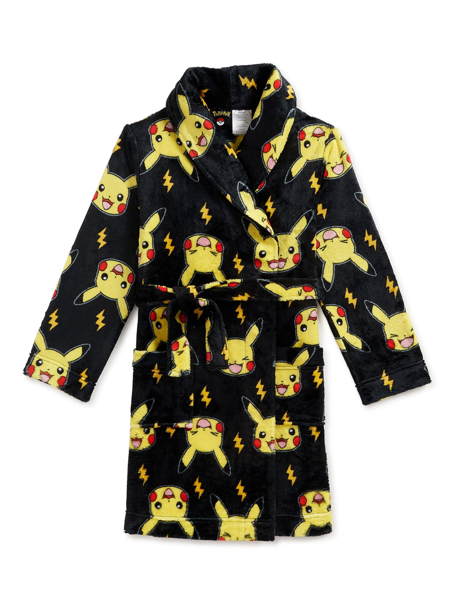 6/7 Boys Pokemon Pikachu Luxe Plush Robe  4/5 8 10/12