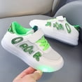 thumbnail image 4 of Linfrsh Boys Girls Sneakers Luminous Children Sport Light Up Shoes Kids Girl Shoe Toddler Running Shoes Green,8.5, 4 of 6
