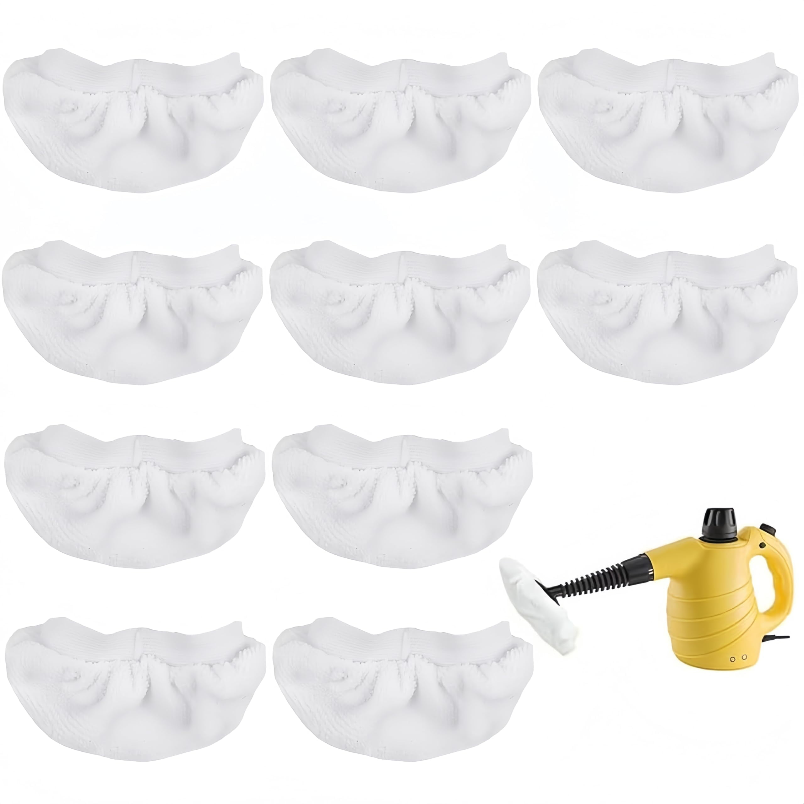 10-Pack Reusable Steam Cleaner Pads - Universal Fit For Bissell, Dupray, Wagner & More
