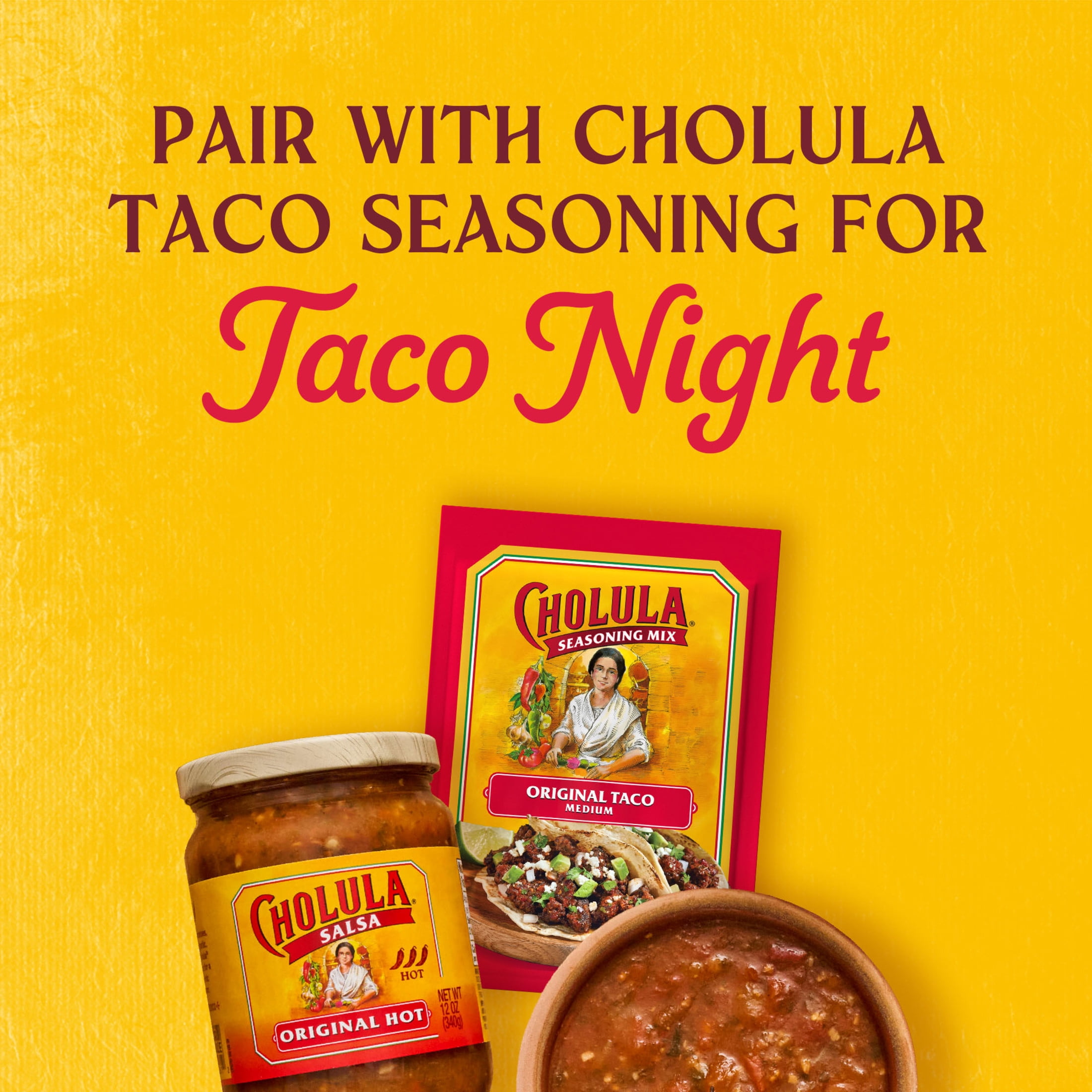 (3 pack) Cholula Original Hot Salsa, 12.0 oz Bottle