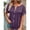 Purple tops for women, variant on Usmixi Womens Tops Plus Size Button Down Breathable Tunic Shirts Summer Casual Short Sleeve V-Neck Solid Blouse Dark Gray XXXL
