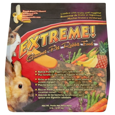 Brown's Extreme! Fresh Banana Scent Gourmet Pet Rabbit Food, 5
