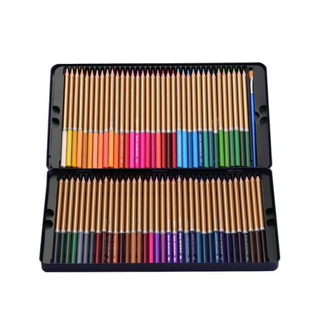 Professional 72 Colored Pencils Set Pre-Sharpened Water-soluble Water Color Pencils with Brush Protective Storage Box for Students Children Adults Artists Art Drawing Sketching Writing Artwork (Best Way To Store Kids Artwork)