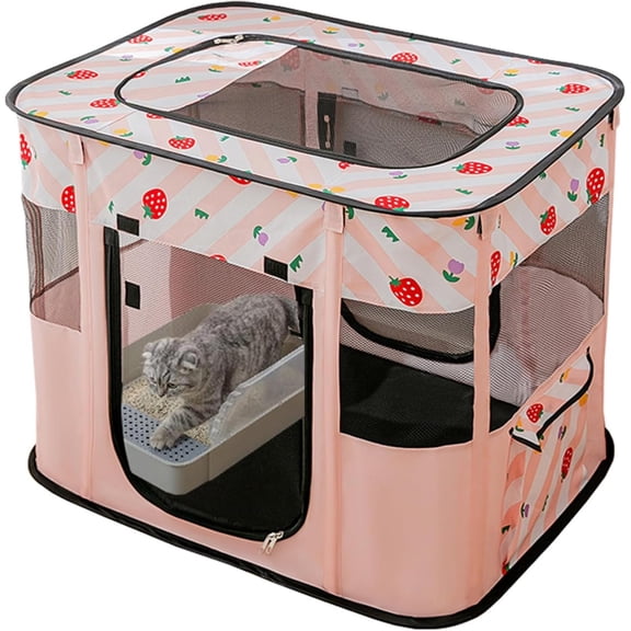 Portable Pet  Playpen, Cages Indoor Collapsible  Crates Tent Kennel Playpen for Dogs  and  Travel  Playpen Indoor & Outdoor (Small(27.6" L x 21.7" W x 17.7" H), )