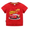 thumbnail image 2 of Camiseta de manga corta de algodón para niños con dibujos animados de Disney Lightning Mcqueens, ropa para niños, ropa de carreras de coches, regalo para niños, 2 of 5