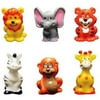 6 ct Jungle Animal Finger Puppets Cake Adornments (2 inches)