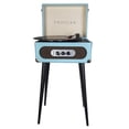 thumbnail image 4 of SYLVANIA SRC894-BLUE Tocadiscos retro Bluetooth con soporte y radio FM (azul), 4 of 5