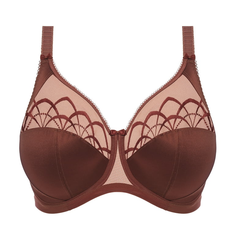Elomi Cate Embroidered Full Cup Banded Underwire Bra (4030),36G,Pine Grove