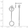 thumbnail image 2 of Beautiful Leslie's Sterling Silver Rhod-plt Polished Front & Back Post Dangle Earring, 2 of 2