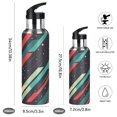 thumbnail image 2 of Yayeee 20oz Insulated Water Bottle Double Wall Stainless Steel with Flip Straw Lid, Abstract Stripes, 2 of 7