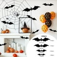 thumbnail image 1 of 8x murciélagos decoración de pared Halloween juego de murciélagos decorativos calcomanías de pared 3D murciélagos decoración de Halloween pegatinas Macarena Vinilos Murciélagos, 1 of 8