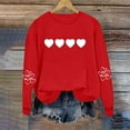 thumbnail image 2 of yoeyez Valentine Day Sweatshirt for Women Lightweight Love Heart Print Pullover Round Neck Long Sleeve Shirts Trendy Holiday Blouses, 2 of 7