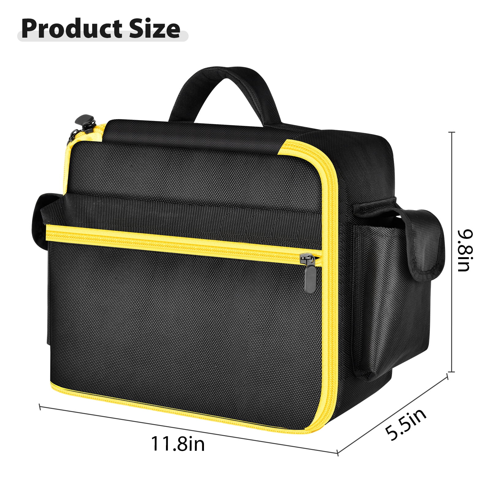 Air Compressor Case Compatible with DEWALT 20V MAX Tire Inflator DCC020IB, Cordless Tools Storage Holder-Inner Yellow (Box Only)