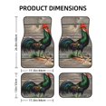 Rustic Country Rooster Kitchen 1 Car Front And Rear Floor Mats, Anti