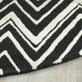 thumbnail image 3 of SAFAVIEH Cambridge Sam Geometric Wool Area Rug, Black/Ivory, 6' x 6' Round, 3 of 8