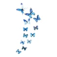 thumbnail image 4 of 12 pegatinas de mariposas, manualidades, calcomanías de pared luminosas 3D de mariposas. Azul, 4 of 9
