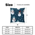 thumbnail image 5 of Snowman Elegant Velvet Throw Pillow Covers Set with Unique Patterns - 16x16", 18x18", 20x20" - Pack of 2 for Chair Pillow Covers and Various Occasions, 5 of 6