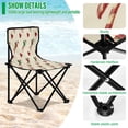 thumbnail image 4 of 600D Oxford Camping Chair Portable Foldable Chair Supports 220 lbs for Picnic, Fishing, Backpacking Candy Cane-shaped Ribbons and Hearts, 4 of 8