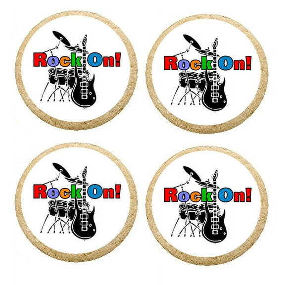 12 - 2 inch Rock On Edible Cupcake Image Toppers