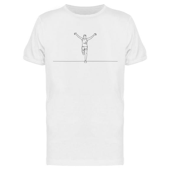 Young Man Athlete Finish Line T-Shirt Men -Image by Shutterstock, Male 3X-Large
