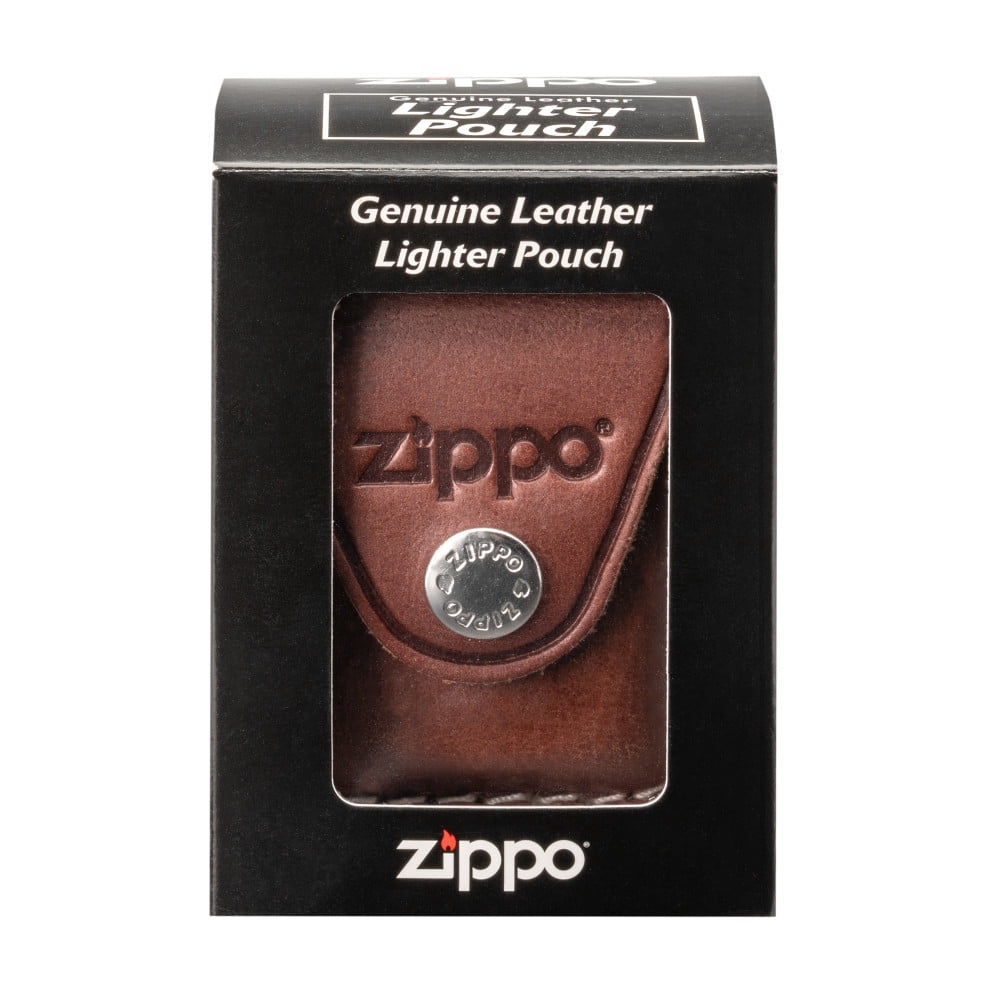 pooページ Zippo Genuine Leather Lighter Pouch with Clip, Black, Case