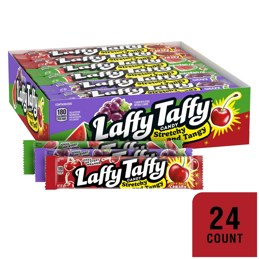 Laffy Taffy Sparkle Cherry, Watermelon & Grape Candy Assorted Variety ...