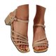 thumbnail image 2 of MKLEKYY Sandalias Flexibles de Mujer, Sandalias Romanas de Tacón Bajo Con Tiras, Suela Plana, Punta Cuadrada, para Playa, 2 of 4
