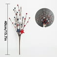 thumbnail image 3 of Décoration Maison Moderne, Fleur de Simulation Étoile Jour de l'Indépendance Bleu Blanc et Rouge, 3 of 9