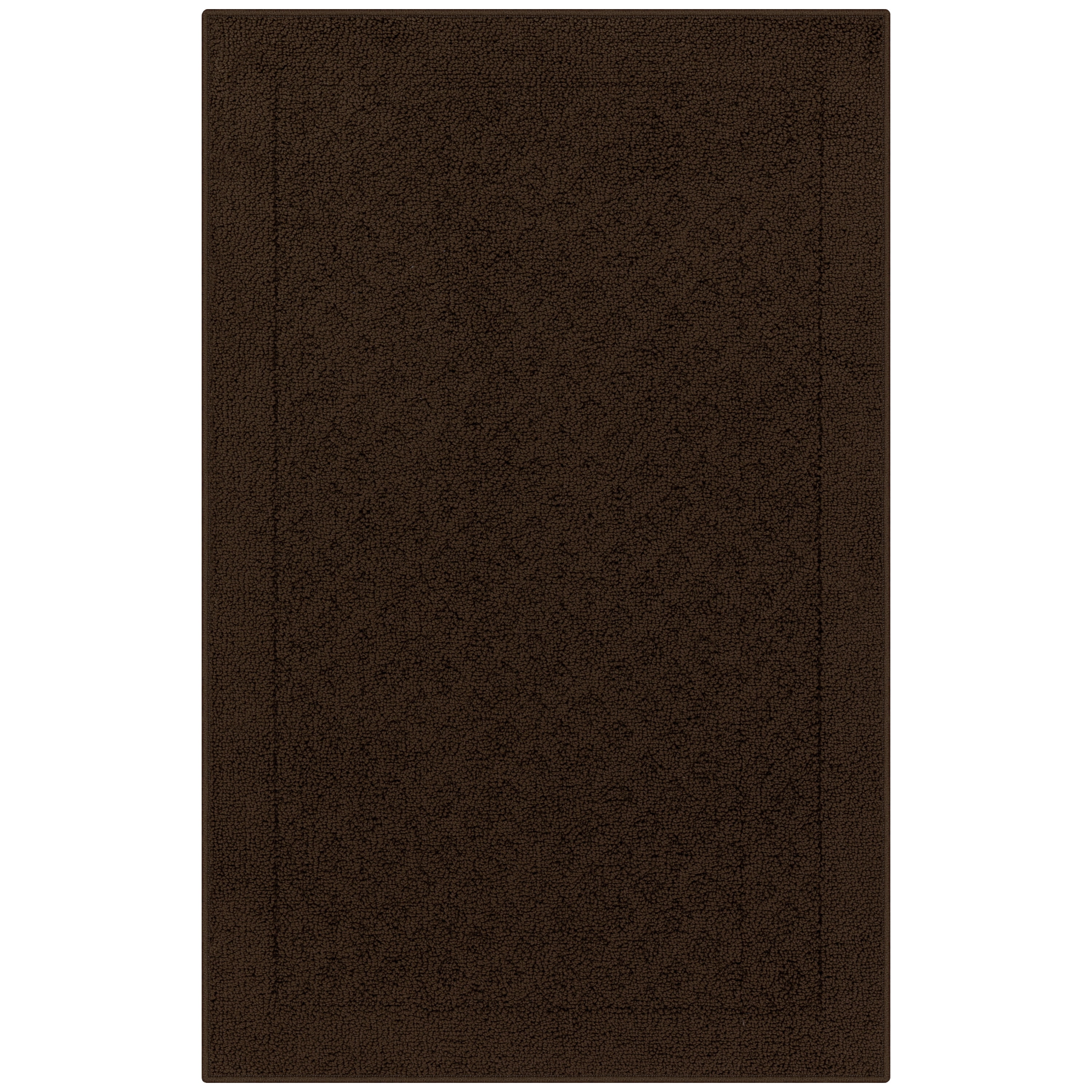 Mainstays Dylan Solid Diamond Traditional Brown Area Rug, 2'6"x3'10"