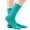 Sky Blue, variant on hoksml Kids Knitting Cotton Crew Socks, Multi Color Solid Ribbed Mid Calf School Socks, Soft Stretchy Breathable Casual Socks for Daily Play for Boys and Girls