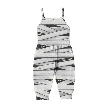 

Honeeladyy Sales Toddler Baby Girl Jumpsuits Summer Cartoon Printing Strap Romper Pants With Pockets