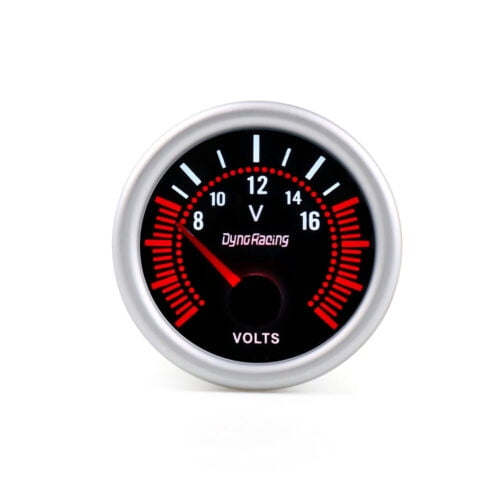 2" 52mm Universal Car LED Smoke Lens 8-16V Voltmeter Volt Voltage Gauge Meter