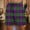 Purple-15, variant on LIBRCLO Mens Shorts Elastic Waist Drawstring Plaid Printing Shorts Fashion Casual Breathable Beach Pants with Pockets