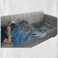thumbnail image 6 of Horse Soft Flannel Fleece Throw Blanket, Digitally Generated Graphic of an Animal Herd Running Wildly Open Sky, Cozy Plush for Indoor and Outdoor Use, 70" x 90", Sky Blue Grey, by Ambesonne, 6 of 6