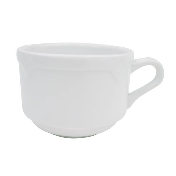 CAC China TMS-1 Fois Carré 8 Onces Super Blanc Tasse Empilable en Porcelaine, 3-1/2 Pouces, Boîte de 36