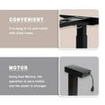thumbnail image 4 of Cubespace Electric Standing Desk Frame Dual Motor Height Adjustable Sit Stand Desk Base Motorized Stand Up Desk Leg with 4 Memory Positions & Touch Screen Control Panel, Black Frame Only, 4 of 6