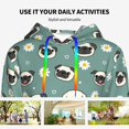 thumbnail image 4 of Wukai Cute Puppy Print Womens Hoodies Fleece Sweatshirts Long Sleeve Sweaters Pullover Fall Outfits Winter Clothes-Large, 4 of 7